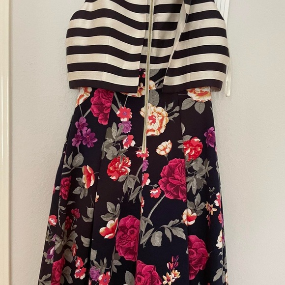 Moulinette Souers for Anthropologie ladylike striped and floral a-line dress - Picture 5 of 7